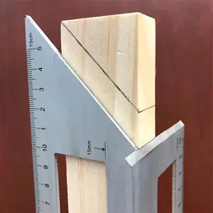 Professional Aluminum Alloy Angle Ruler, 45° & 90° Precision Square Gauge for Woodworking, Measuring Ruler, Durable & Accurate Tool for Diy and Professionals