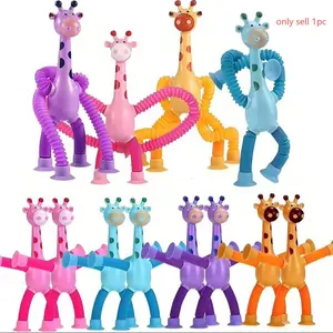 Stretchy Toy Robot Giraffe Suction Cup, Creative Educational Toys for Kids, Cartoon Design, Cute, Fun & Interactive Playthings