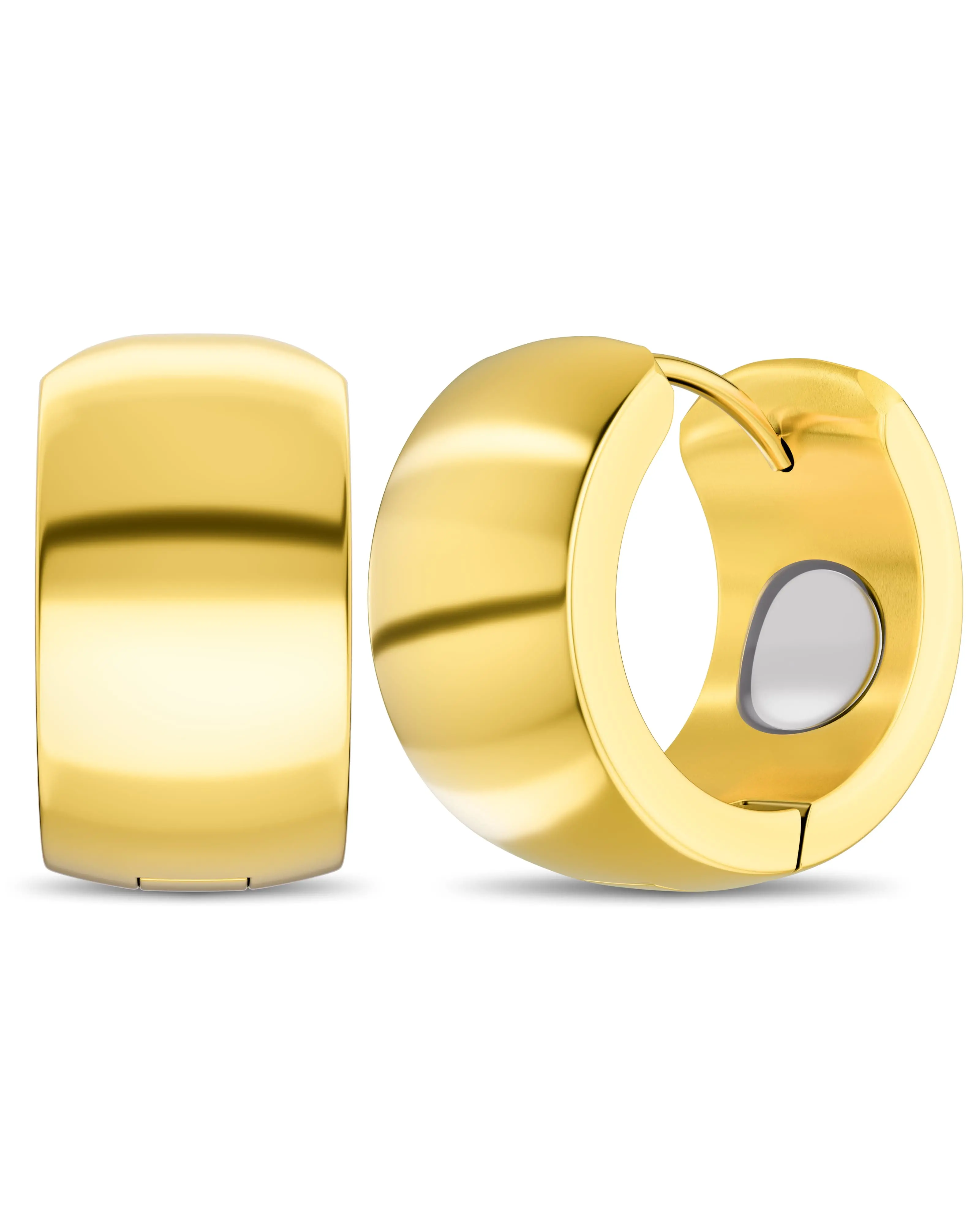 MagnetRX Polished Magnetic Therapy Earrings For Women (Color: Gold | Medium)