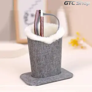 1PC Winter Plush Eyeglass Holder Stand, Polyester Cloth Soft Sunglass Display Shelf, Desktop Eyewear Organizer Stand for Home Bedroom Office Decoration Storage Summer Vibes summerwins