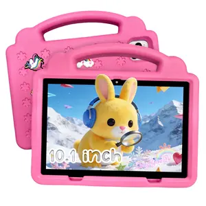 1 piece, 10.1-inch children's tablet, Android 12/3GB RAM 64GB ROM/5G WiFi/1280x800 IPS display/parental control/4000mAh/dual cameras/with shockproof case, education, games (without adapter), children's gift, Christmas gift, blue/rose red
