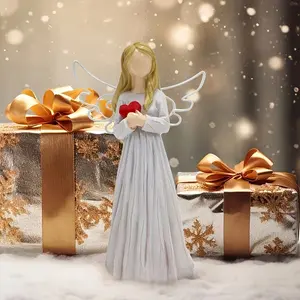 Love Angel TV & Wine Cabinet Ornament, Figurine, Angel Wing Design, Resin Crafted for Home/living Room/desktop Decoration, Ideal for Gifts/celebrations/decor