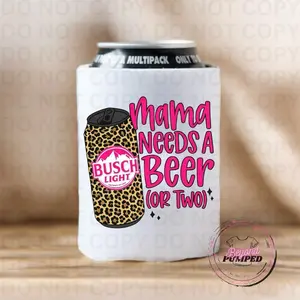 Mama needs a beer (or two) - 12oz Sublimation Can Koozie