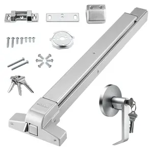 VEVOR Door Push Bar Panic Exit Device, 31 Stainless Steel Commercial Emergency Exit Door Push Bar with Exterior Lever and 3 Keys, Emergency Exit Door Hardware for 30-36 Metal Wood Door