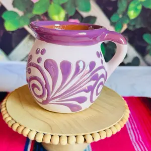 Engove Relieve Mug 355ml Color Lilac with Purple Swirl Design and Wooden Coaster Included Drinkware Drink Reusable Aesthetic Cup Beverage Washable Coffee