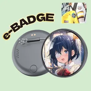 Smart Electronic Badge, Anime Peripheral Second-Screen APP Connection, Wireless Animation Peripheral Image, Smart Bar Button Badge Pin