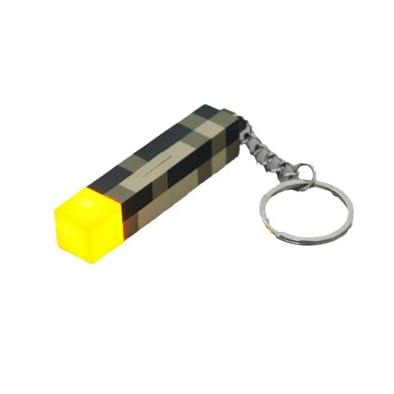 Cartoon diamond ore lamp discoloring -Fashionable Plastic Pendant For Backpacks & Gifts, for Gamers Costume Cosplay Role Play with medicine bottle torch torch model gift