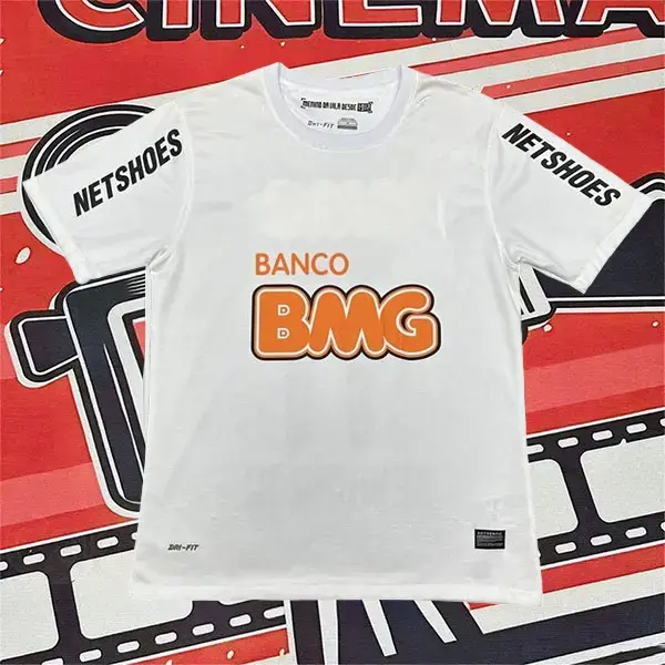 1213 Home White Retro No.11 Neymar Short Sleeved Soccer Jersey