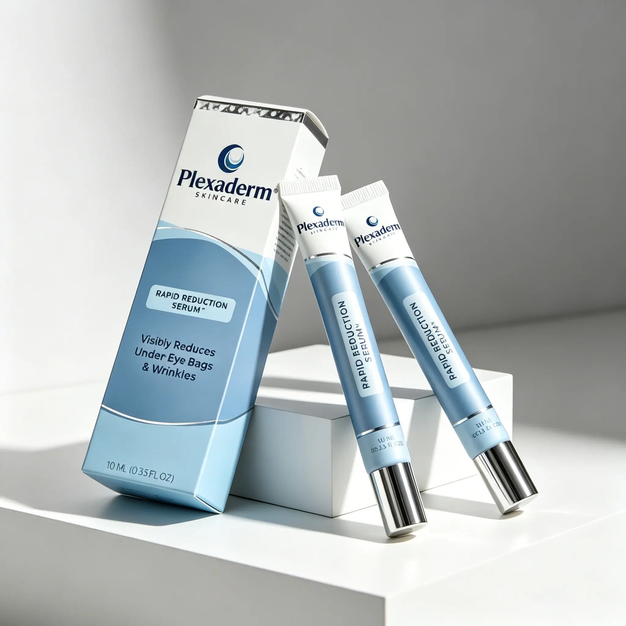 Plexaderm 10ml Anti-Aging Rapid Reduction Eye Serum, Fast Acting Firming Serum to Smooth Under-Eye Wrinkles & Lift Sagging Skin, Daily Anti-Aging Eye Care Treatment