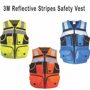Unisex Hi Vis Safety Vest with 3M reflective tape Bright Visibility Construction