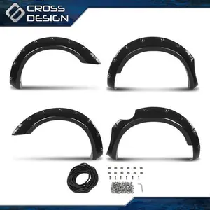 CROSSDESIGN Paintable Pop-Out Bolt Fender Flares Fit For 2006-20 Nissan Frontier 5' Bed Only