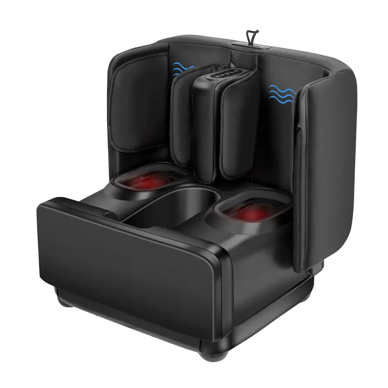 COMFIER 2-in-1 FSA HSA Eligible Foot and Calf Massager with Heat, Deep Kneading, Air Compression, Vibration, Black - Massagers for Body, Compression Relax, Body Care Machine for Mom, Universal Use techvibes