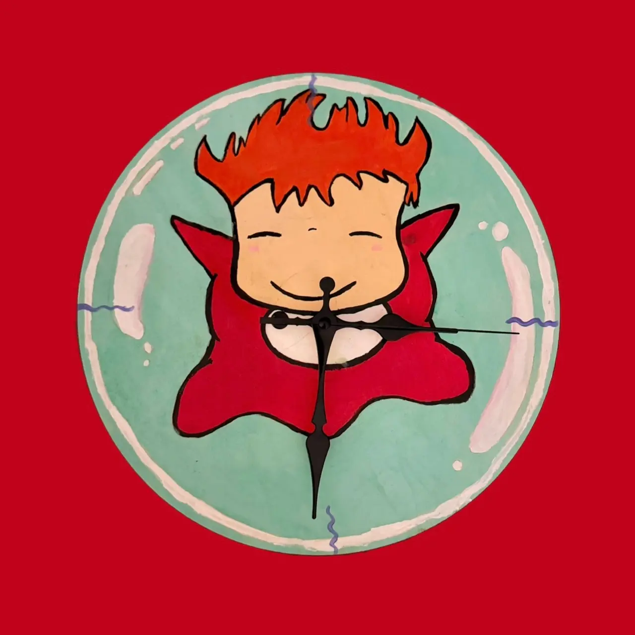 Studio Ghibli Ponyo Wall Clock Hand Painted
