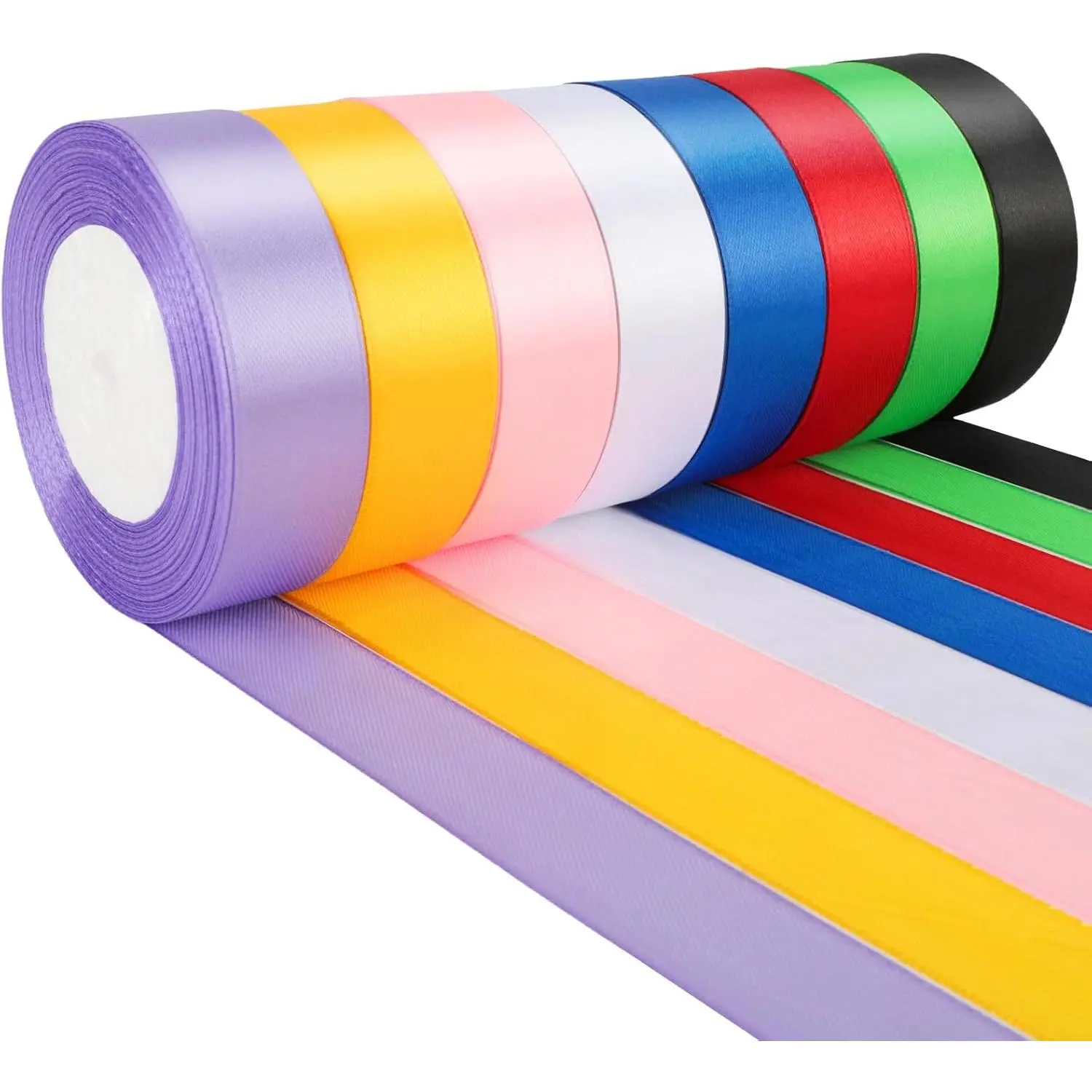 200 Yards Ribbon,1 Inch Satin Ribbon,Single  Satin Ribbons,  for  Wrapping,Wedding Decoration, Bows,Wrapping Bouquet and