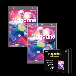 2-Pack Magazine Book Holder - One Magazine Frame, Magazine Book Display Holders, UV Protection Comic Book Display Case, Wall Mountable Magazine Book Protective Holder