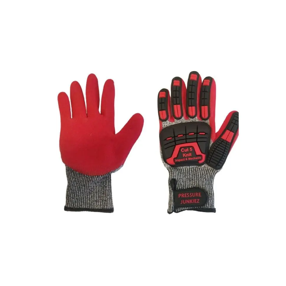 Cut level 5 Impact Gloves RED/BLACK
