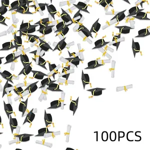 Graduation Season Paper Confetti 100pcs, Graduation Hat Desktop Decoration, Party Supplies, Graduation Party Decorations, Paper Glitter, Perfect for Celebrations