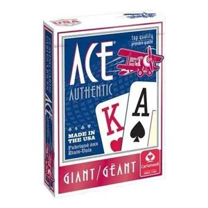 Ace Authentic Cartamundi Playing Cards - Collector's Single Poker-Size Deck, Jumbo Index, Plastic-Coated, Aviation Backs, Card Game for Toys & Hobbies Enthusiasts