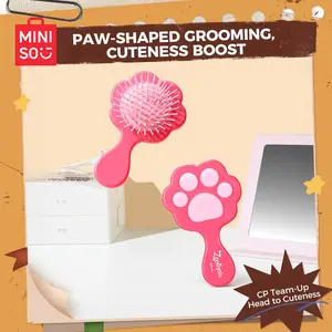 【Special New Year's gift】MINISO Disney Zootopia Paw Series Cute Paw Pad Brush & Handheld Mirror Compact Portable Adorable Design Perfect Gift for Disney Fans