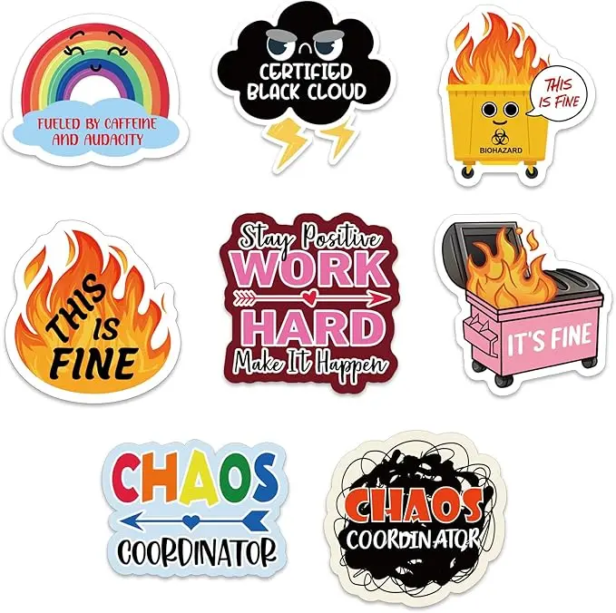 8Pcs Funny Inspirational Nurse Stickers, Medical Work Accessories Decals for Water Bottle Luggage Phone Inspirational Appreciation Gifts Stickers for RN Nurse Doctor Medical Assistant