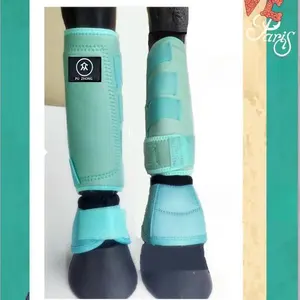 Horse Hoof Guard Thickened Oxford Cloth Jumping Obstacle Protection Tendon Equestrian Supplies Wear Resistant Non Slip Anti Rotation Vests Chaps Green