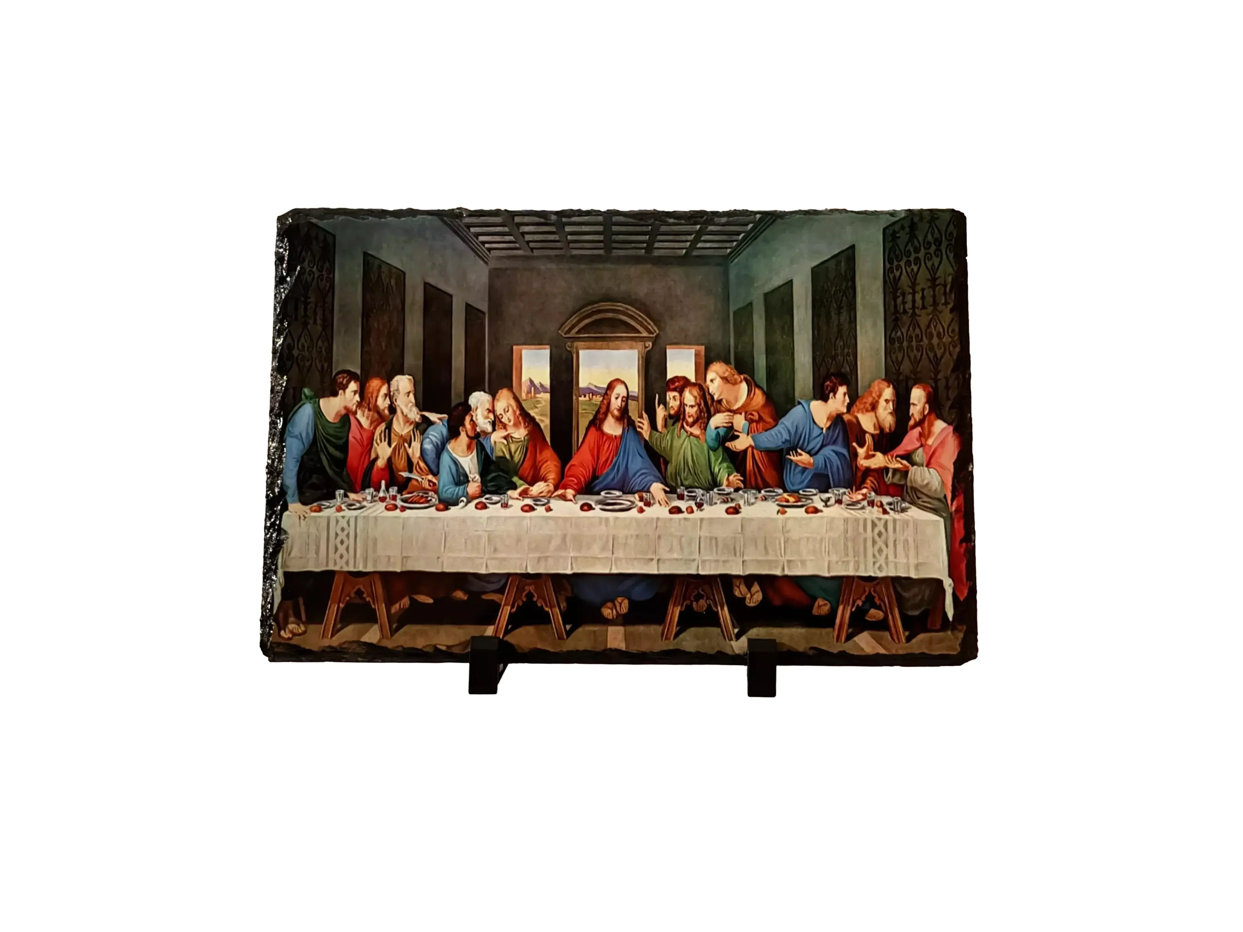 The Last Supper Religious Home Decor Wall Art for Home Supplies Display Rock Slate Photo Panel