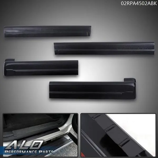 Rocker Panel Guard Door Sill Covers Fit For 1999-2006 Silverado GMC Sierra Extended Cab Anti-Scratch Rust Protection Side Skirt Trim