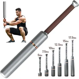 MOTION SPACE Adjustable Steel Macebell, 6/8-in-1 Indian Club Home Exercise Equipment with Customizable Fit, Progressive Weight System (6.6/8.8/11/13.2/15.4/17.6LBs) for Strength, Shoulder & Grip Workouts