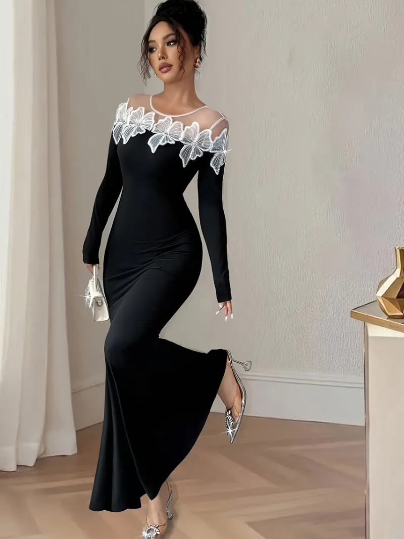 long sleeve formal dress - TikTok Shop
