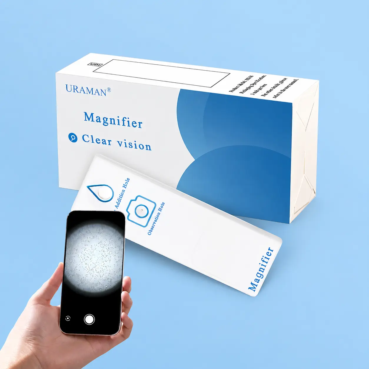Magnifier Pro, Disposable Plastic Lens, Clear Viewing, Observation Hole & Optional Reusable Base (Lens-Only Option Available)