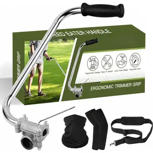 String Trimmer Handle, Weed Eater Handle Extension Handle  Trimmer Grip, with Adjustable  Strap, Arm Sleeves, and Cloth  for Lawn Care, Landscaping, and Yard Trimming Edging