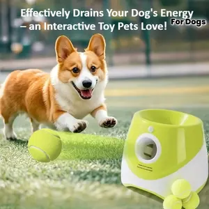 Automatic Ball Launcher for Pet, Pet Toy Thrower, Flexible Tennis Ball Shooter, Engaging Playthings, Rechargeable Via USB. Portable Dog Water Bottle with Accessories