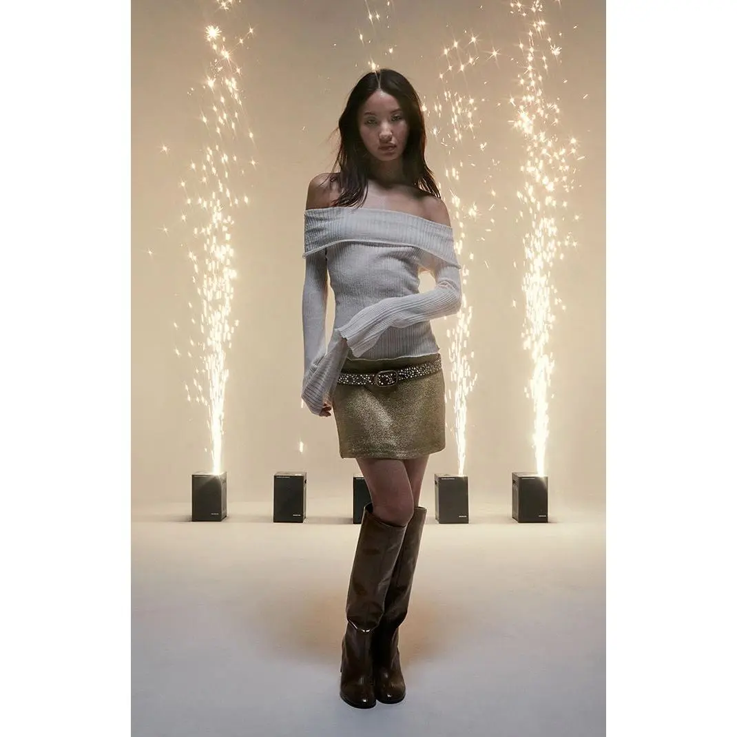 Third Charm Women's Shine Mini Skirt - Multicolor