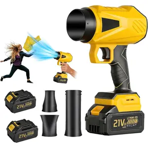 Leaf Blower Cordless - Handheld Electric Blower with 2 X 4.0Ah  and Charger, 700CFM Stepless Speed,  Blower with 2 Extended Nozzle, Lightweight Blower for Yard/Garage/Lawn Cleaning