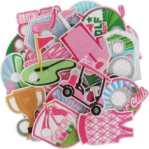 Golf Ball Iron on Patches for Hats Clothes Jeans Pants Jackets Backpacks Repair and Decoration 25 Pcs