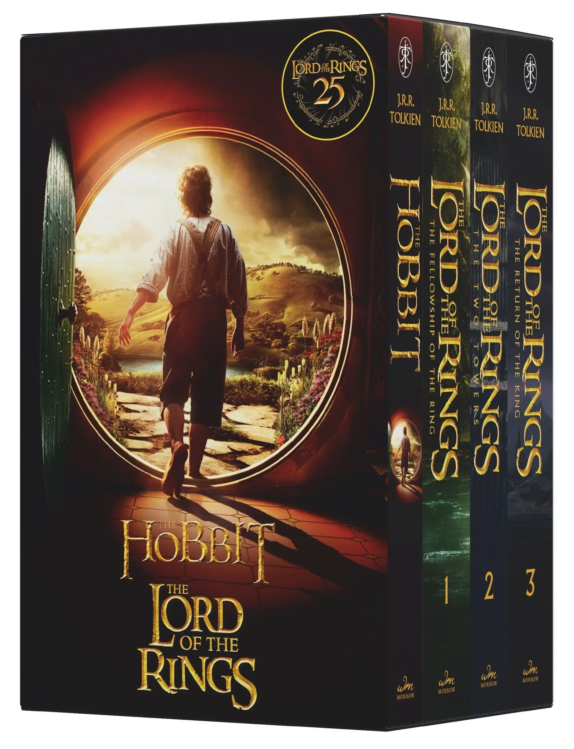 The Hobbit and The Lord of the Rings Boxed Set 25th Anniversary [Movie tie-in]: The Hobbit / The Fellowship of the Ring / The Two Towers / The Return of the King by J.R.R. Tolkien [Multiple-component retail product]