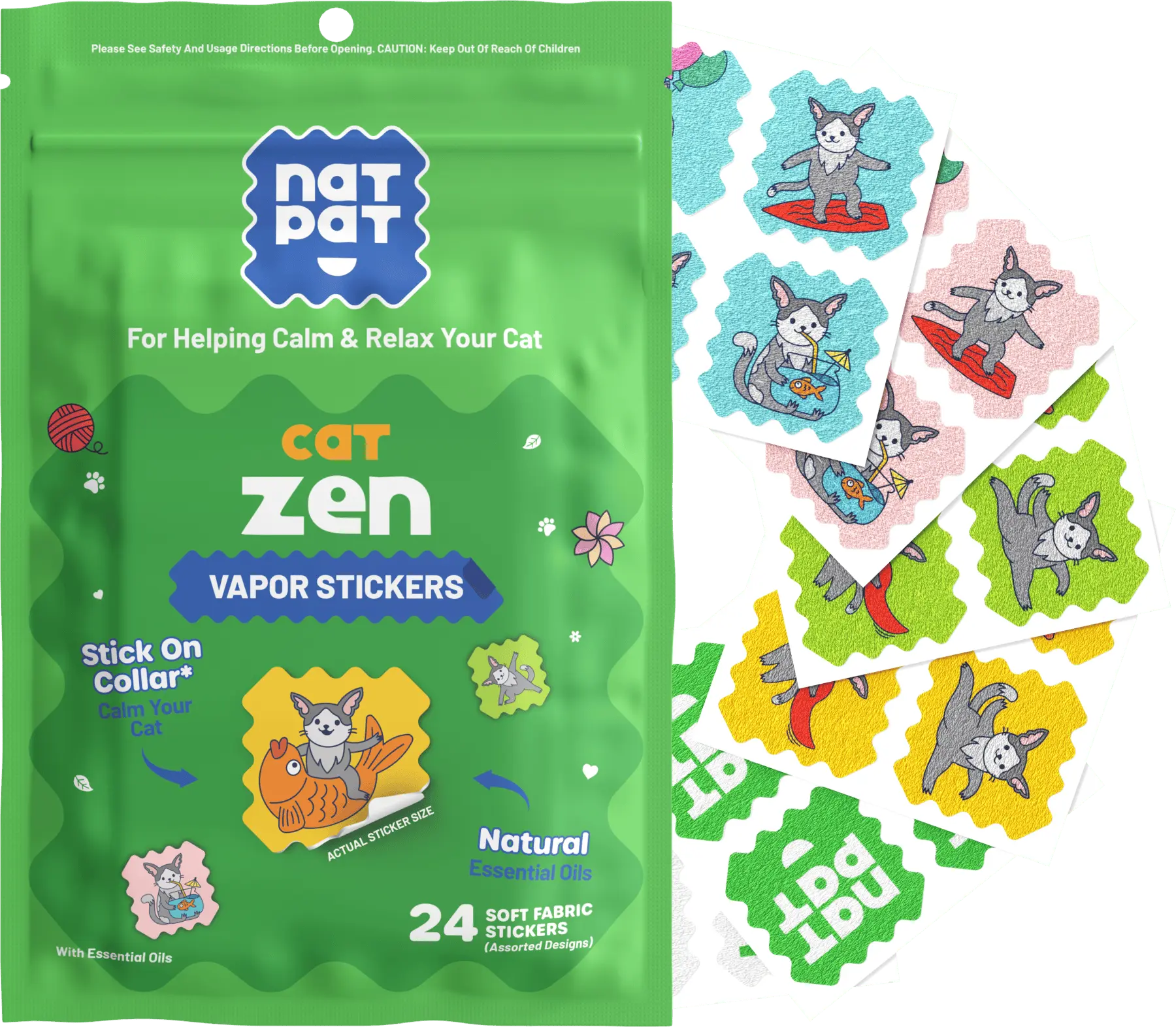 Cat Zen Stickers – Cat Stress Relief