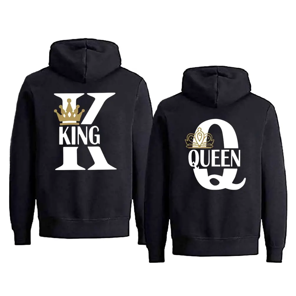 King And Queen Hoodie For Couples Sweatshirt Graphic Hoodie Wedding Gift For Couple Hoodie Pullover 1 Piece