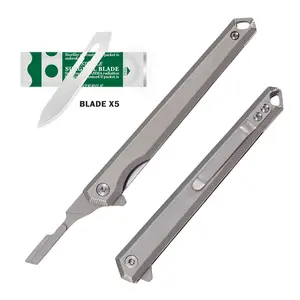 Sleek Titanium EDC Pocket Tool | Precision Utility Knife for Outdoor, Craft & Box Opening | Lightweight Everyday Carry Gear