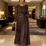 Women's Fashion Mesh-Print Long Sleeves Bodycon Dress, Trendy Tight-Fitting Summer Gown, Stylish Comfortable and Elegant Design, Cocktail Party Gown