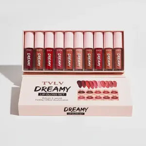 One Box Lip Gloss Set 10 Pieces, 10 Color Lip Gloss Lipstick Set, Long-Lasting Non-Sticky Waterproof Lip Gloss Matte/glossy Options, Lip Tint