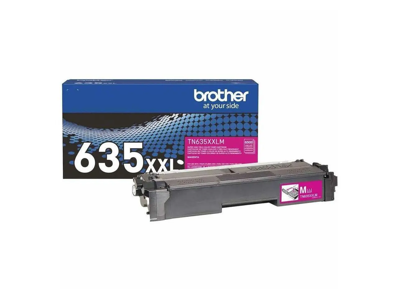 Brother TN635XXL Super High-Yield Toner - 6,500 Page-Yield - Magenta  TN635XXLM
