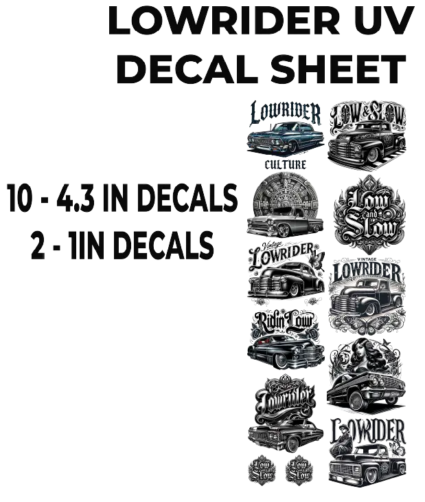 LOWRIDER UV DECAL SHEET