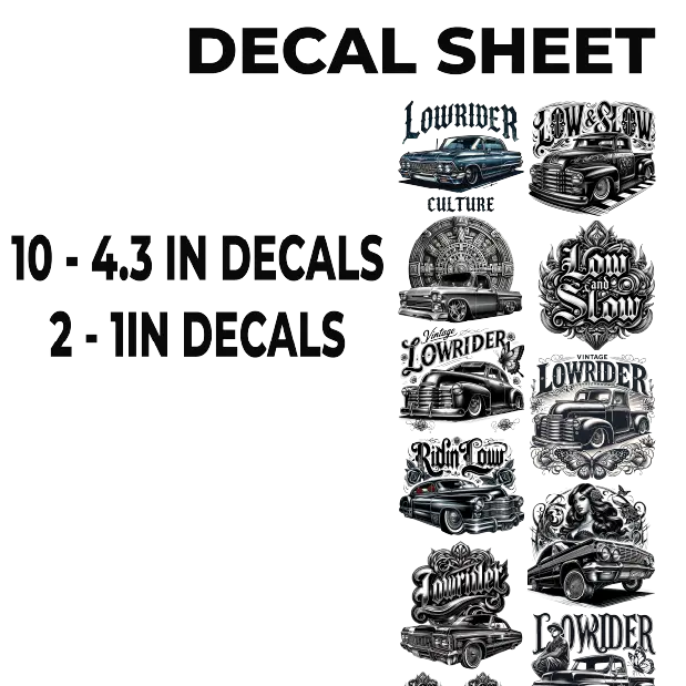 LOWRIDER UV DECAL SHEET