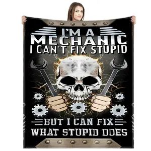Mechanic Gifts For Men Cool Mechanic Throw Blanket Funny Unique Birthday For Him Home Couch Sof