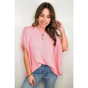 Candice Drop Shoulder Exposed Seam Sweater - BACK IN STOCK