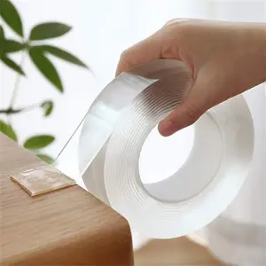 Heavy-Duty Waterproof Nano Double Sided Tape 0.08" Thick 1.38" x 9.85 FT Removable Reusable No Residue Superior Adhesion for Wall Office Home DIY Projects