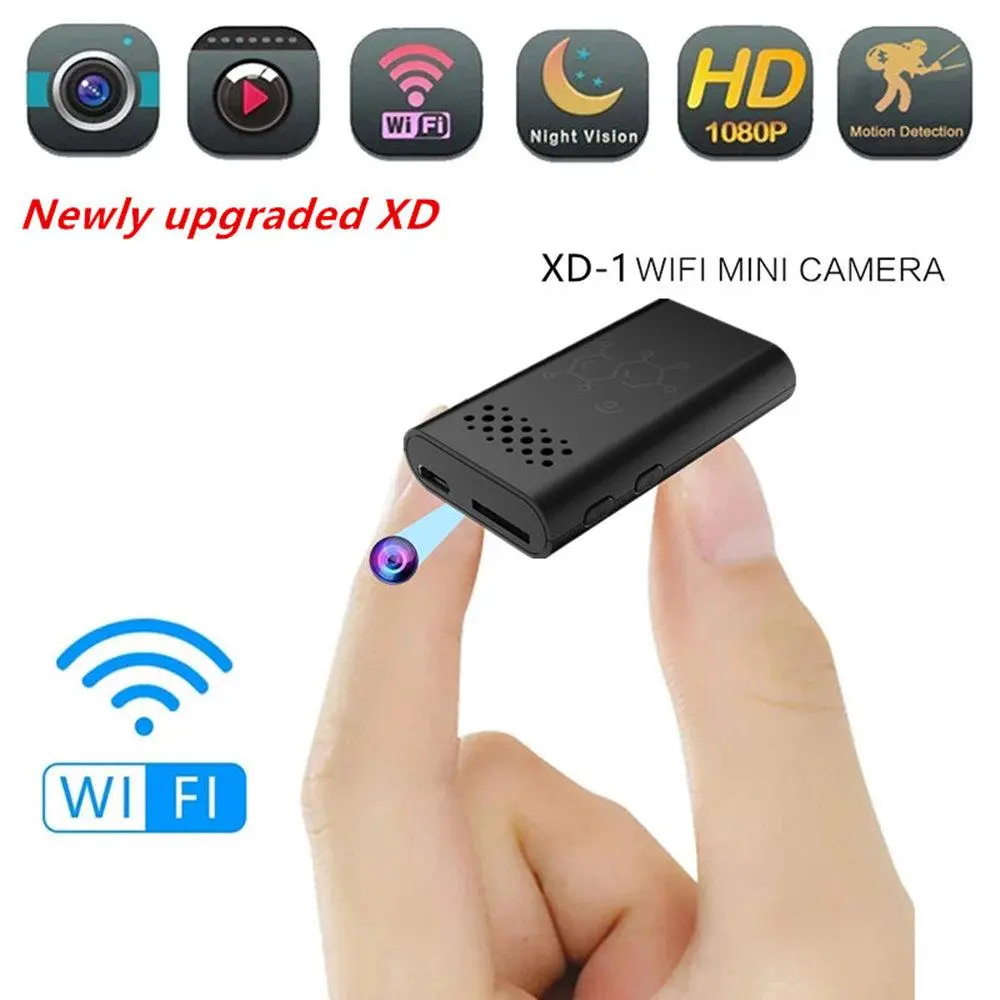 Portable Mini WiFi Camera, USB Powered HD 1080P Video Surveillance Camera with Infrared Night Vision, Easy To Install Indoor & Outdoor Security Camera