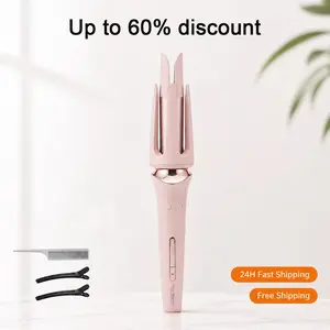 Professional Curling Iron for Hair Styling, 360-Degree Rotating Barrel, Adjustable Temperature - Beauty & Personal Care Hair Curler Appliance