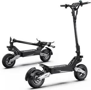 OOTD T10 900W Peak Electric Scooter for Adults with 11" Off-Road Tires 48V 13.5Ah Battery 25-30 Miles Range 33 MPH Top Speed 330Lbs Max Load Capacity Foldable Commuting Scooter